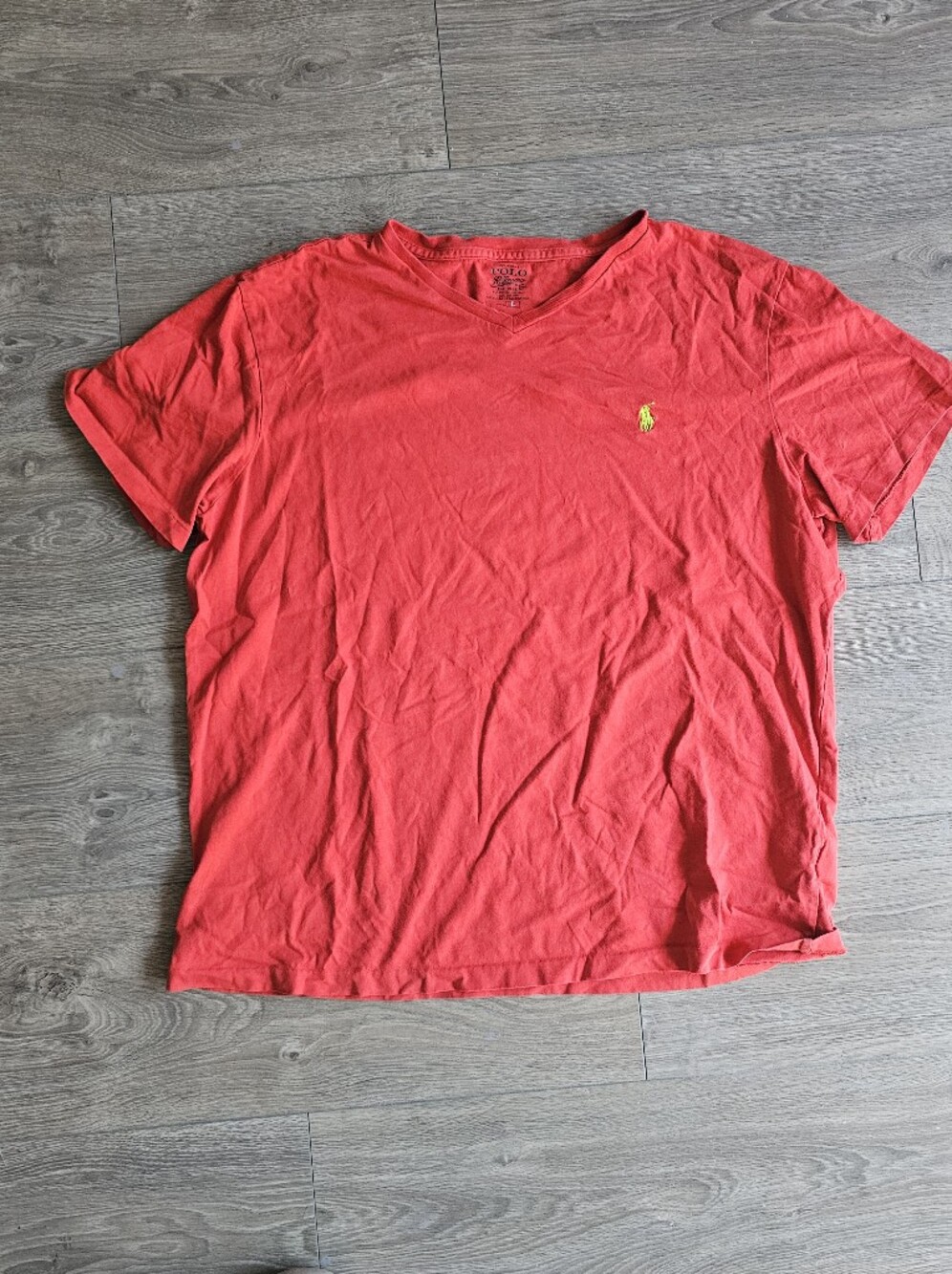 Polo by Ralph Lauren Red V-Neck Short Sleeve Tee